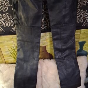 Men's Black Leather Pants